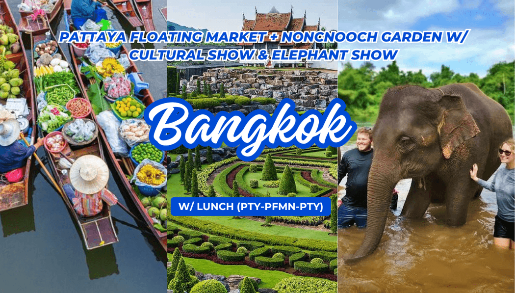 Floating Market + Nongnooch Garden with Shows