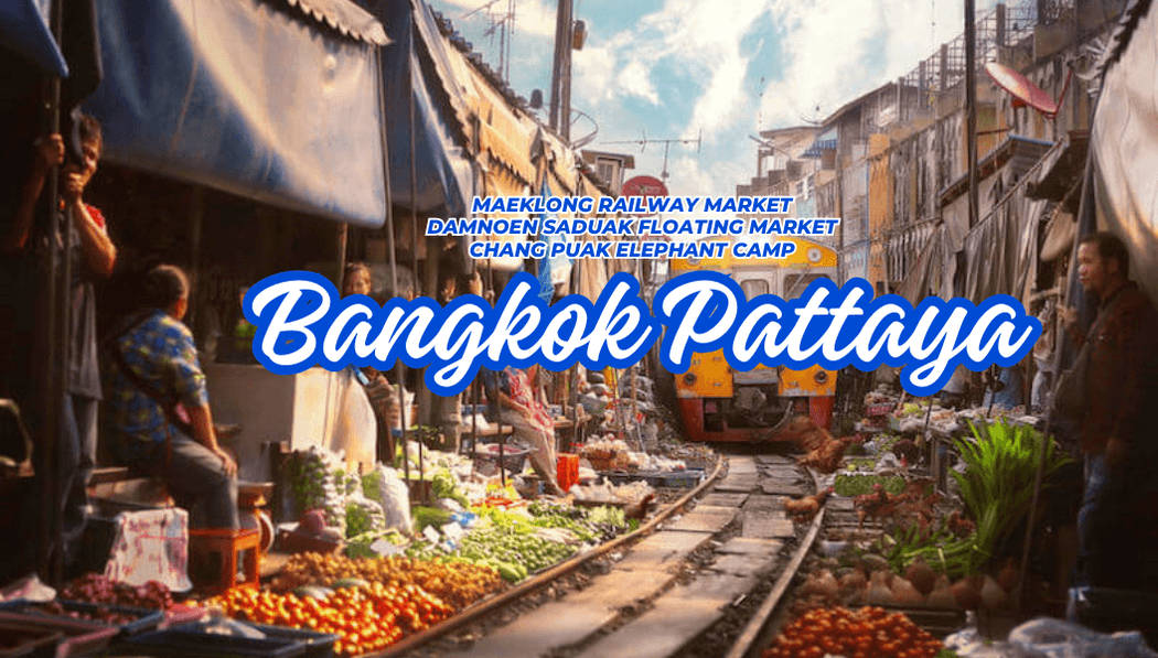Maeklong R. Market, Damnoen & C.Puak Elephant